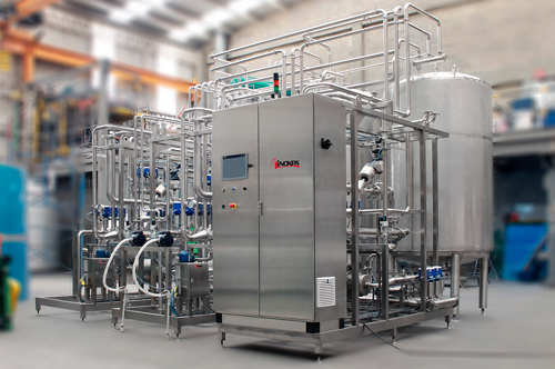 CIP system for a coffee extraction line