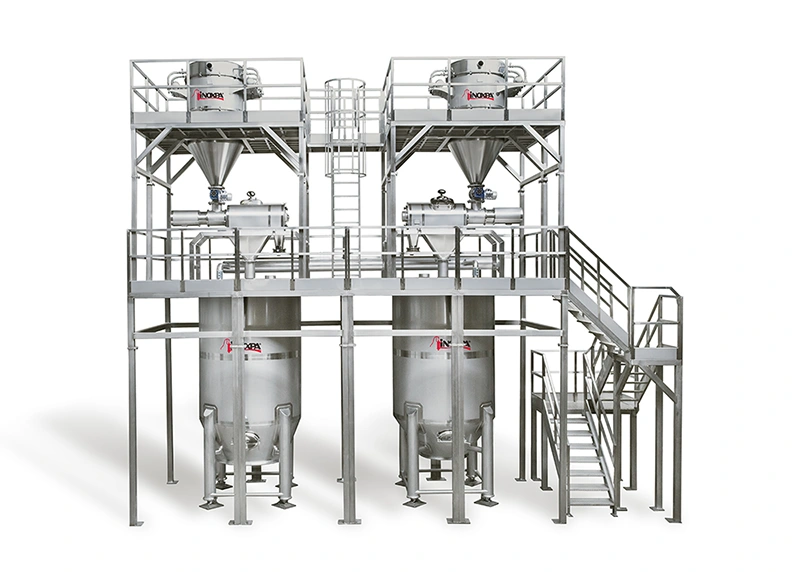 Solids and liquids dosing for pastry production