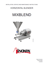 Batch Powder Liquid Blender - INOXPA horizontal blenders